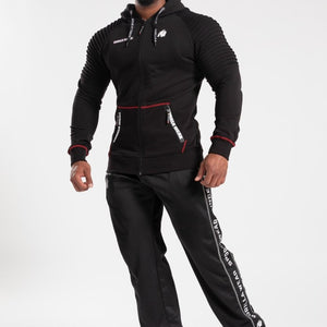 Gorilla Wear Georgia Zipped Hoodie - Black - Urban Gym Wear