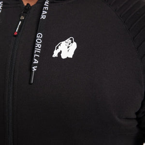 Gorilla Wear Georgia Zipped Hoodie - Black - Urban Gym Wear