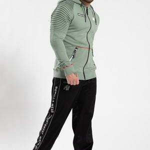 Gorilla Wear Georgia Zipped Hoodie - Green - Urban Gym Wear