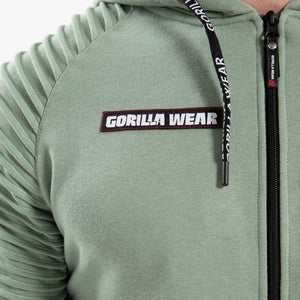 Gorilla Wear Georgia Zipped Hoodie - Green - Urban Gym Wear