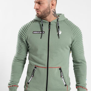 Gorilla Wear Georgia Zipped Hoodie - Green - Urban Gym Wear