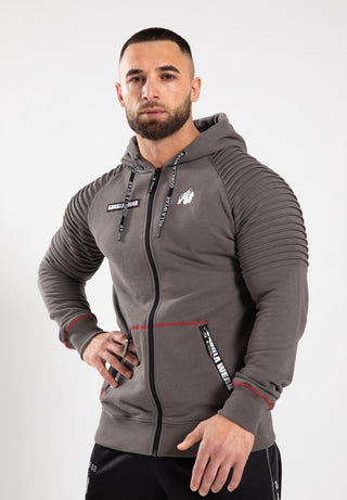 Gorilla Wear Georgia Zipped Hoodie - Grey - Urban Gym Wear