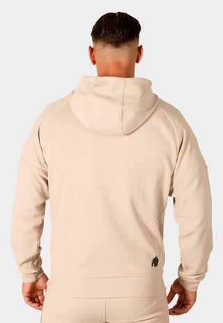 Gorilla Wear Harvey Hooded Track Jacket - Beiege - Urban Gym Wear