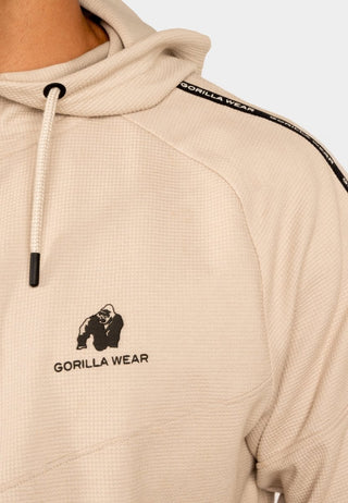 Gorilla Wear Harvey Hooded Track Jacket - Beiege - Urban Gym Wear