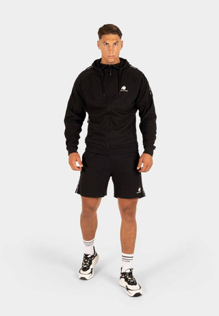 Gorilla Wear Harvey Hooded Track Jacket - Black - Urban Gym Wear