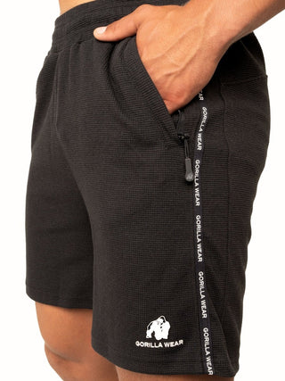 Gorilla Wear Harvey Track Shorts - Black - Urban Gym Wear
