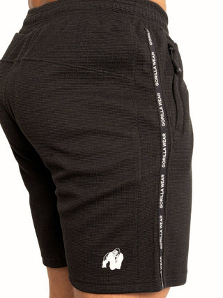 Gorilla Wear Harvey Track Shorts - Black - Urban Gym Wear