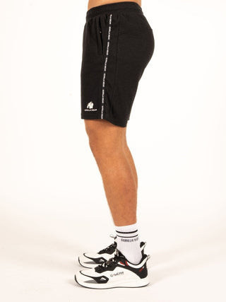 Gorilla Wear Harvey Track Shorts - Black - Urban Gym Wear