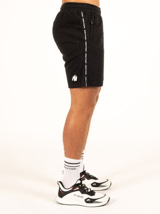 Gorilla Wear Harvey Track Shorts - Black - Urban Gym Wear