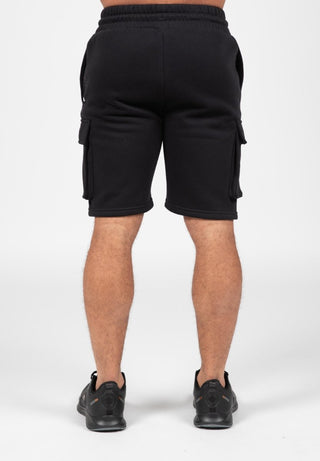 Gorilla Wear Hudson Cargo Sweat Shorts - Black - Urban Gym Wear