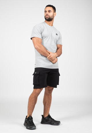 Gorilla Wear Hudson Cargo Sweat Shorts - Black - Urban Gym Wear