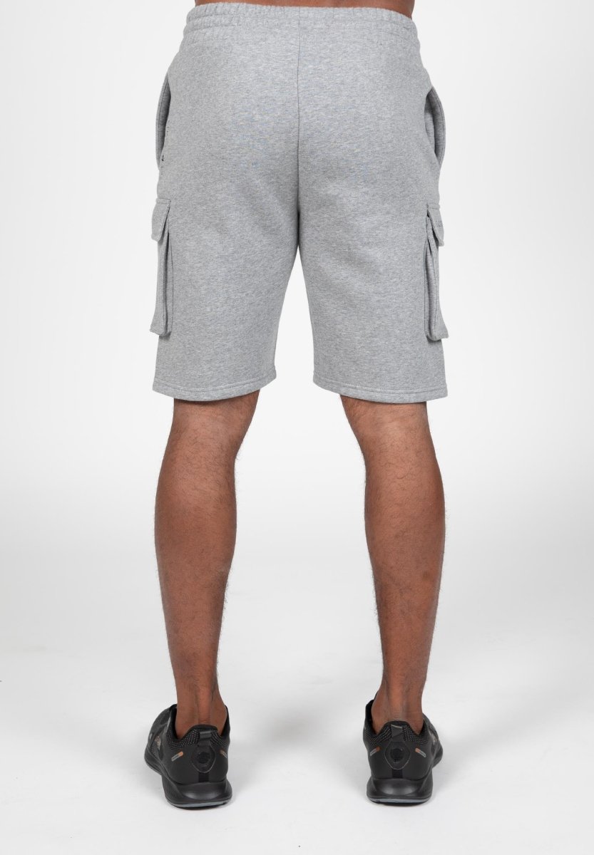 Gorilla Wear Hudson Cargo Sweat Shorts - Grey Melange - Urban Gym Wear