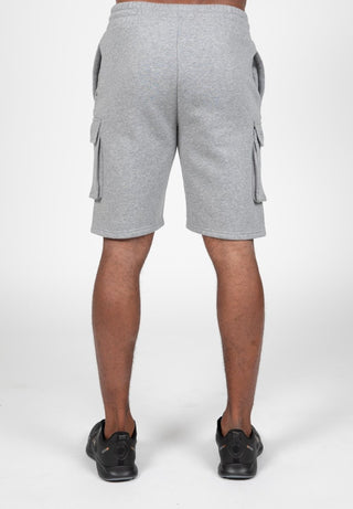 Gorilla Wear Hudson Cargo Sweat Shorts - Grey Melange - Urban Gym Wear