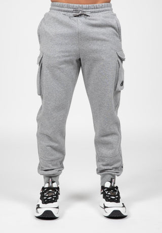 Gorilla Wear Hudson Cargo Sweatpants - Grey Melange - Urban Gym Wear