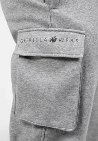 Gorilla Wear Hudson Cargo Sweatpants - Grey Melange - Urban Gym Wear