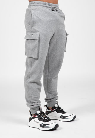 Gorilla Wear Hudson Cargo Sweatpants - Grey Melange - Urban Gym Wear