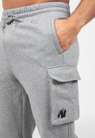 Gorilla Wear Hudson Cargo Sweatpants - Grey Melange - Urban Gym Wear