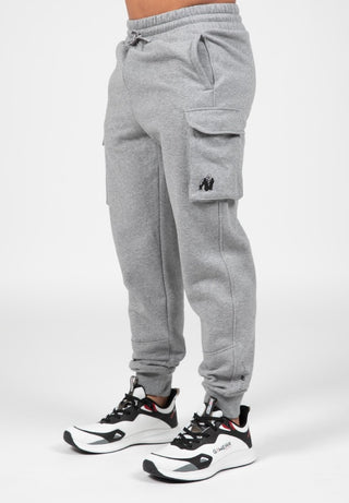 Gorilla Wear Hudson Cargo Sweatpants - Grey Melange - Urban Gym Wear