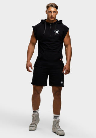 Gorilla Wear Huntley Sleeveless Hoodie - Black - Urban Gym Wear