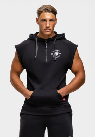 Gorilla Wear Huntley Sleeveless Hoodie - Black - Urban Gym Wear