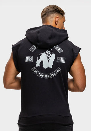 Gorilla Wear Huntley Sleeveless Hoodie - Black - Urban Gym Wear