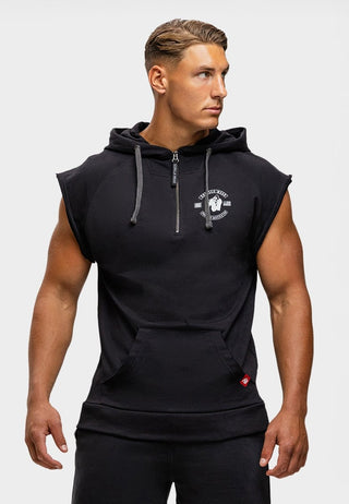 Gorilla Wear Huntley Sleeveless Hoodie - Black - Urban Gym Wear
