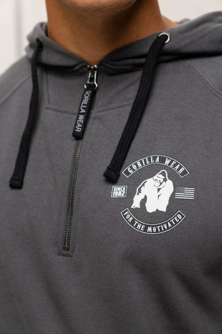 Gorilla Wear Huntley Sleeveless Hoodie - Dark Grey - Urban Gym Wear