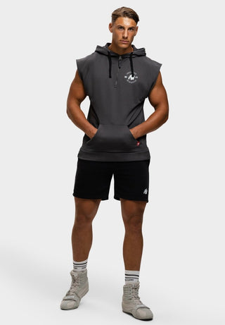 Gorilla Wear Huntley Sleeveless Hoodie - Dark Grey - Urban Gym Wear