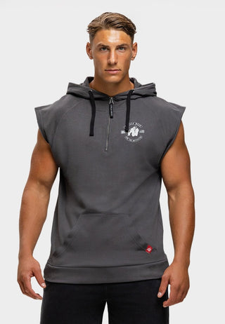 Gorilla Wear Huntley Sleeveless Hoodie - Dark Grey - Urban Gym Wear