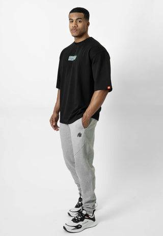 Gorilla Wear Idaho Oversized Waffle T-Shirt - Black - Urban Gym Wear