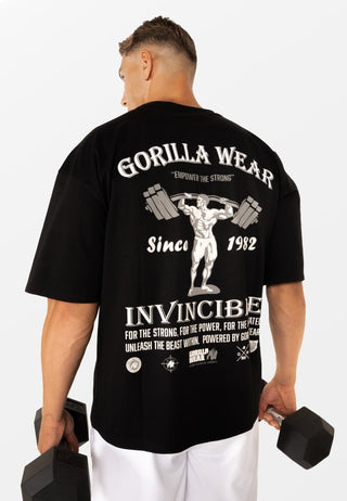 Gorilla Wear Kingston Oversized T-Shirt - Black - Urban Gym Wear