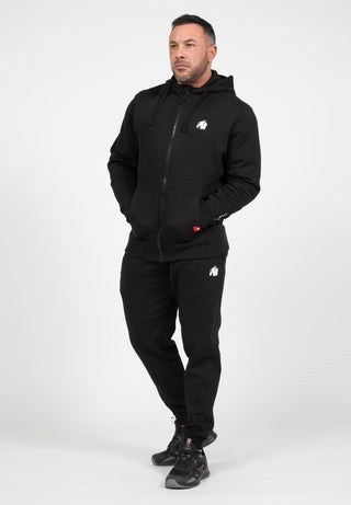 Gorilla Wear Leon Zipped Hoodie - Black - Urban Gym Wear