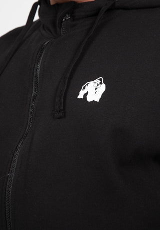 Gorilla Wear Leon Zipped Hoodie - Black - Urban Gym Wear
