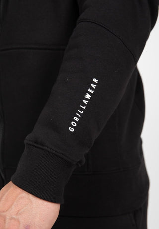 Gorilla Wear Leon Zipped Hoodie - Black - Urban Gym Wear