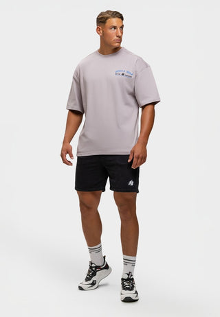 Gorilla Wear Macon Oversized T-Shirt - Light Grey - Urban Gym Wear