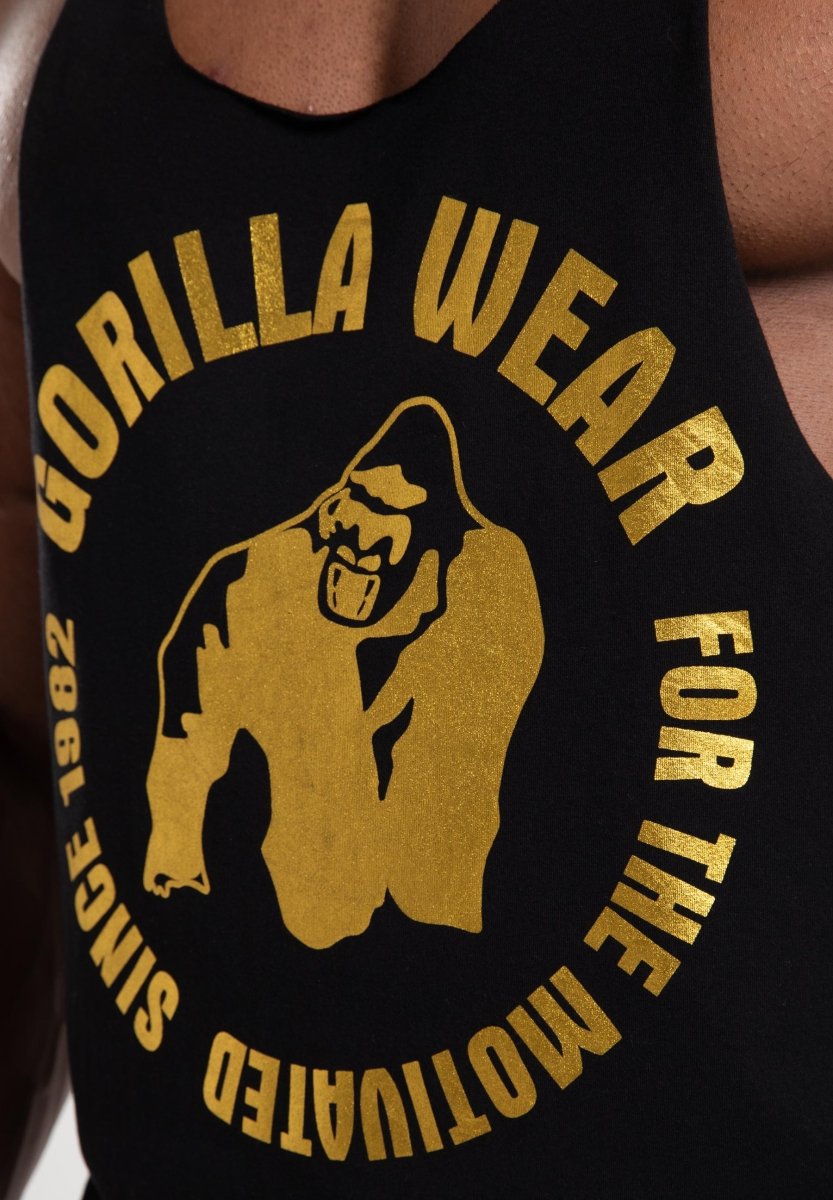 Gorilla Wear Melrose Stringer - Black/Gold - Urban Gym Wear