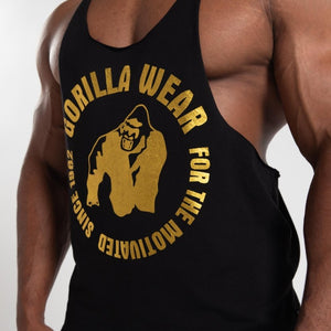 Gorilla Wear Melrose Stringer - Black/Gold - Urban Gym Wear