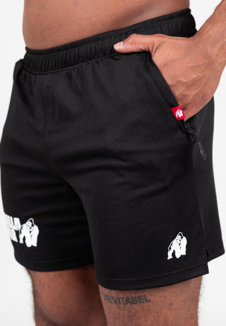 Gorilla Wear Miles Mesh Shorts - Black - Urban Gym Wear