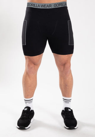 Gorilla Wear Norton Seamless Short Tights - Black - Urban Gym Wear