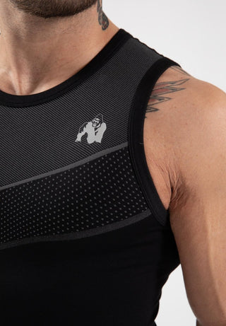 Gorilla Wear Norton Seamless Tank Top - Black - Urban Gym Wear