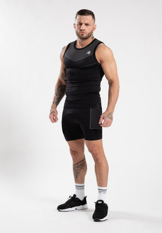 Gorilla Wear Norton Seamless Tank Top - Black - Urban Gym Wear