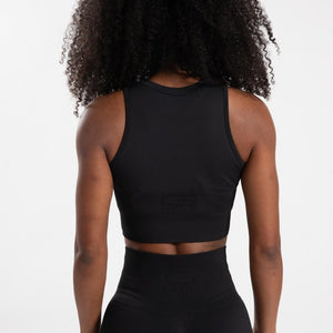 Gorilla Wear Olivia Seamless Crop Top - Black - Urban Gym Wear