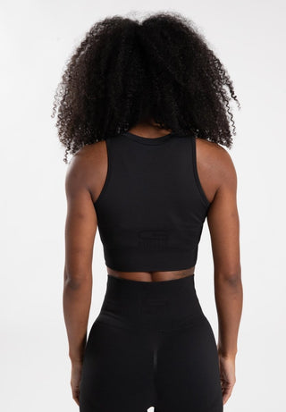 Gorilla Wear Olivia Seamless Crop Top - Black - Urban Gym Wear