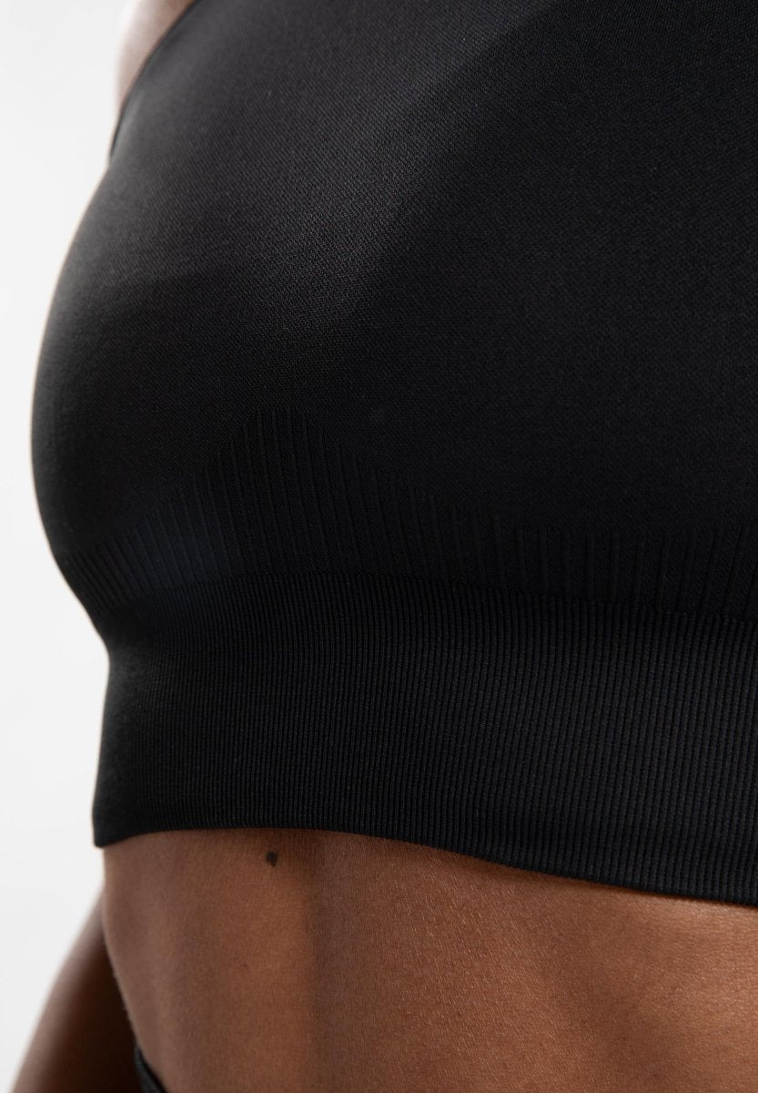 Gorilla Wear Olivia Seamless Crop Top - Black - Urban Gym Wear