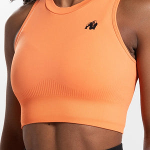 Gorilla Wear Olivia Seamless Crop Top - Peach - Urban Gym Wear