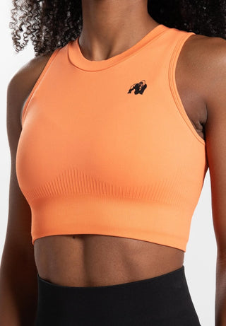 Gorilla Wear Olivia Seamless Crop Top - Peach - Urban Gym Wear