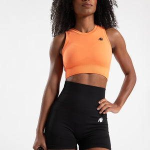 Gorilla Wear Olivia Seamless Crop Top - Peach - Urban Gym Wear