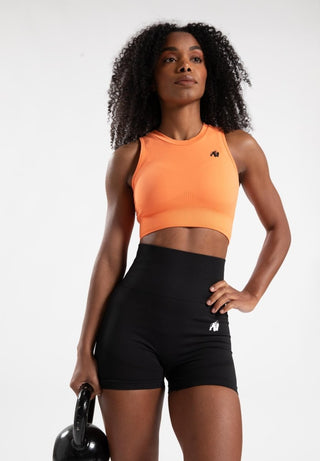 Gorilla Wear Olivia Seamless Crop Top - Peach - Urban Gym Wear