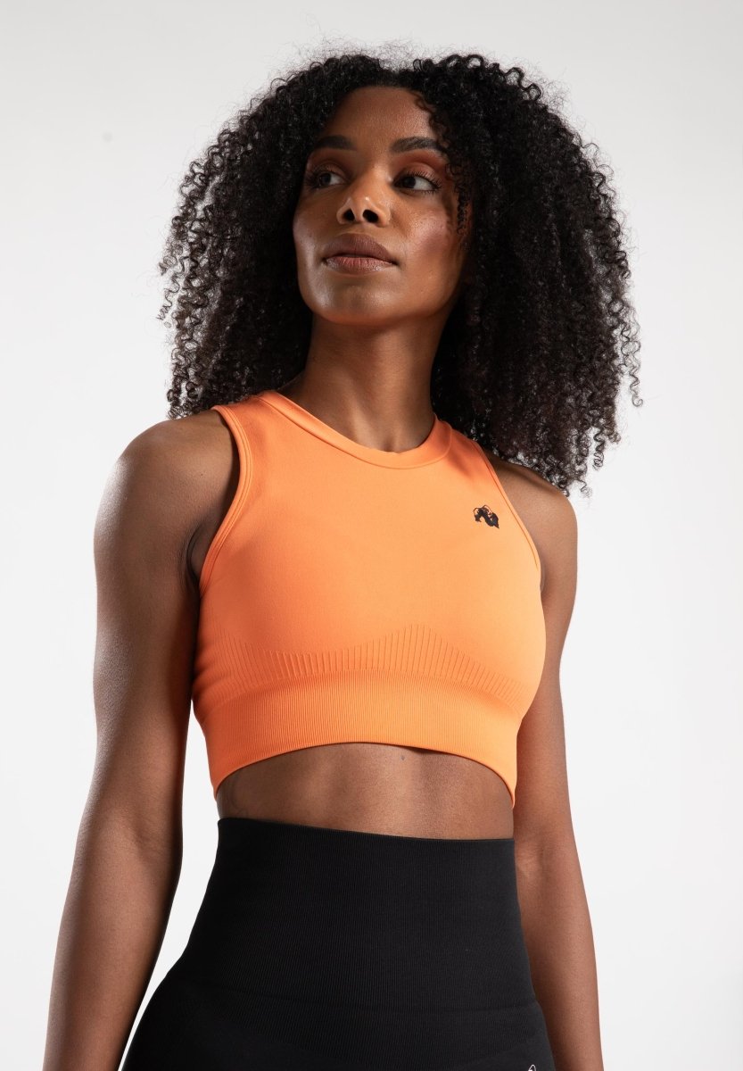 Gorilla Wear Olivia Seamless Crop Top - Peach - Urban Gym Wear