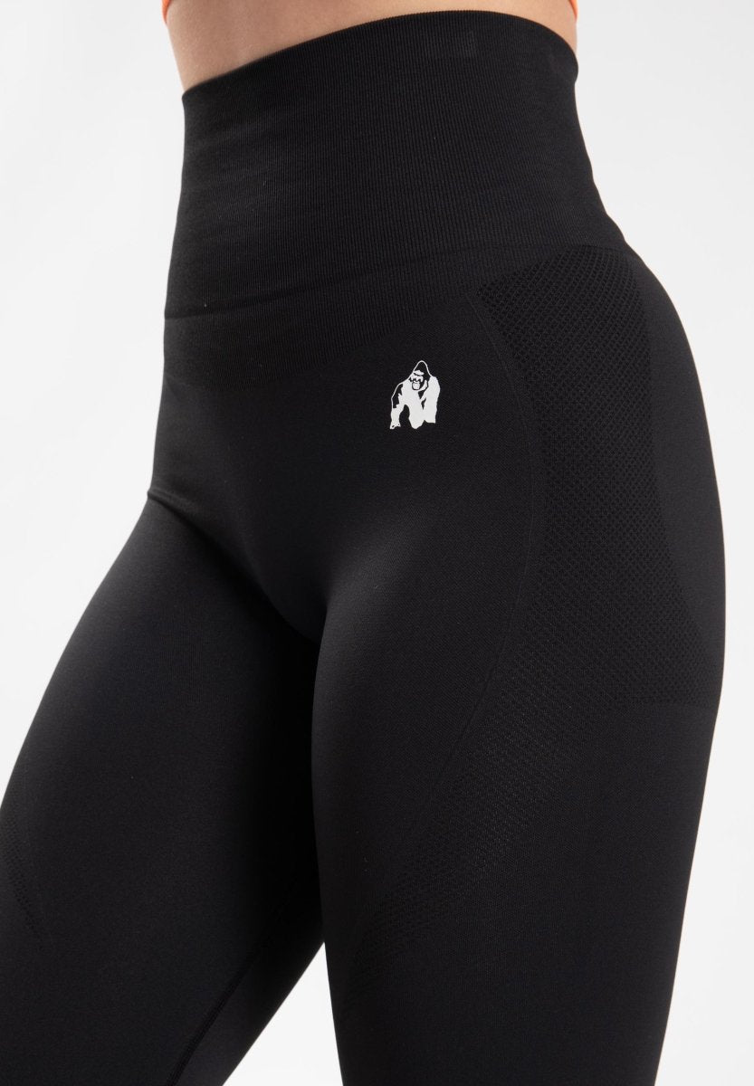 Gorilla Wear Olivia Seamless Leggings - Black - Urban Gym Wear